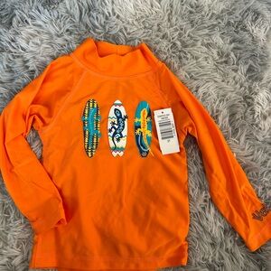 Orange Kids Swim Rash Guard